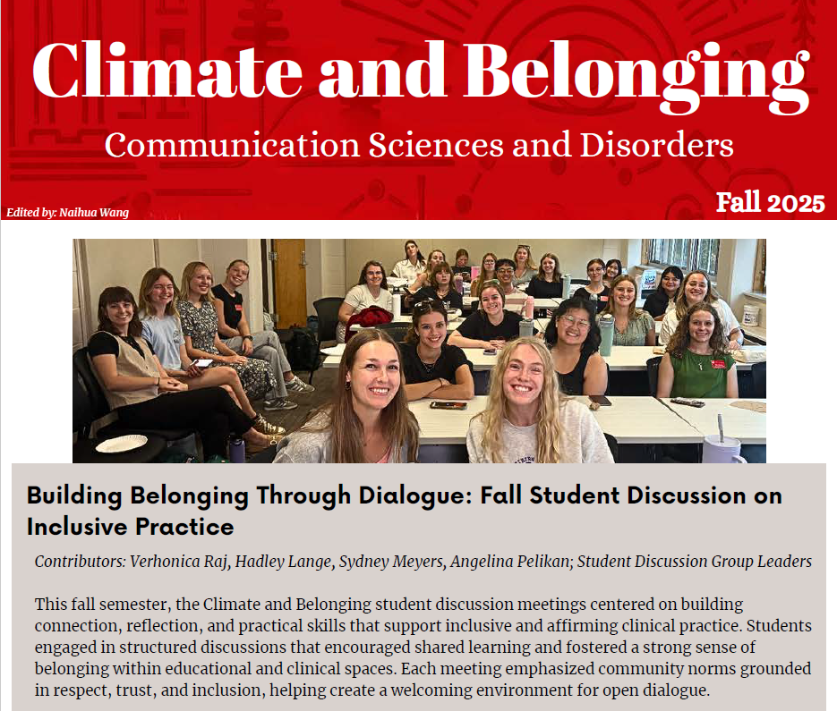 Fall 2025 Climate & Belonging Newsletter Cover
